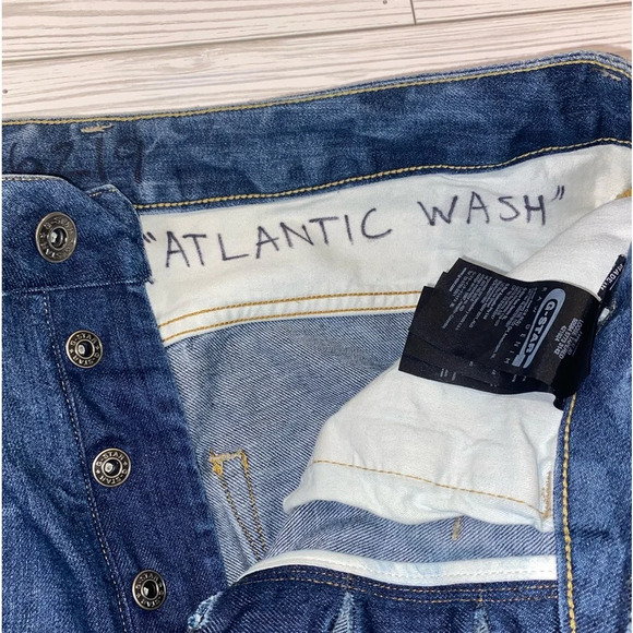 G Star Raw C 3D Loose Tapered Atlantic wash distressed denim jeans 31x32 - Picture 2 of 6